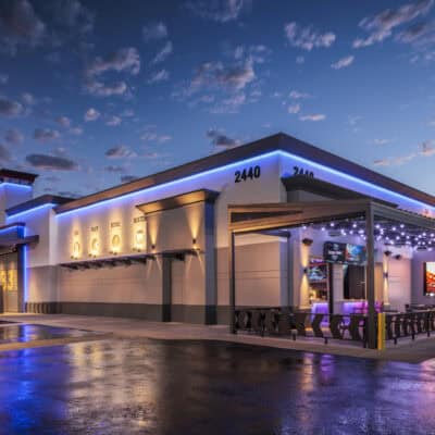 Harkins BackLot exterior photo at dusk in Phoenix AZ