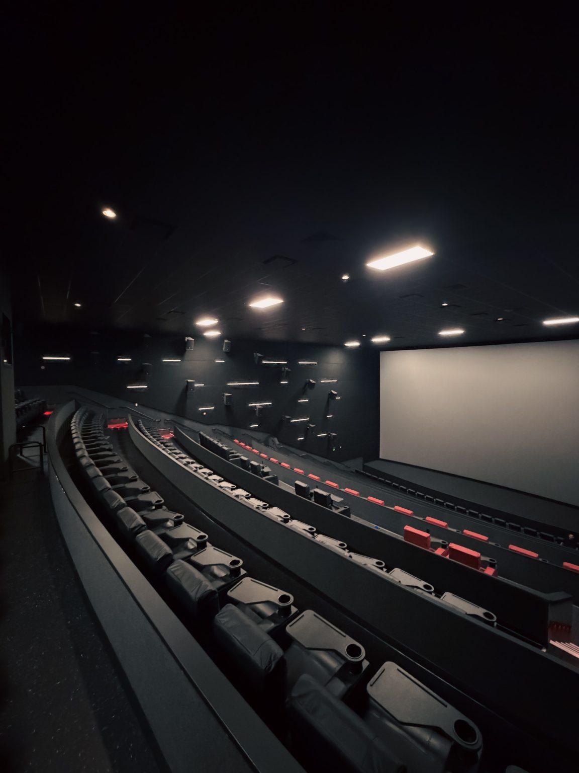 Cinemark Carson CA ScreenX panoramic view of Spiderman movie.